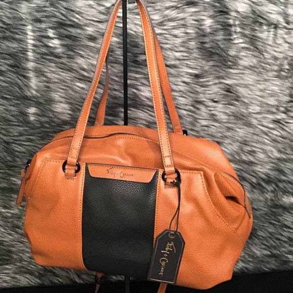 Foley + Corinna Handbags - #042 NWT Foley + Corinna "Hygge Tower Satchel" Cognac Vegan Leather